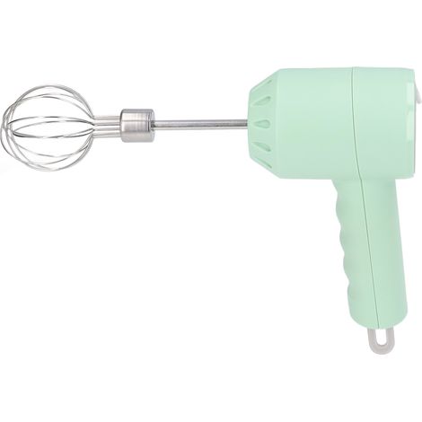 Batteur électrique sans fil compact à 3 vitesses, fouet vert, idéal pour la cuisine et la pâtisserie. (1/5)