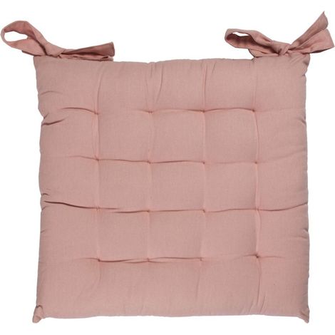 TOILE DE TOSCANE - Galette 100% coton rose 38x38 (1/2)