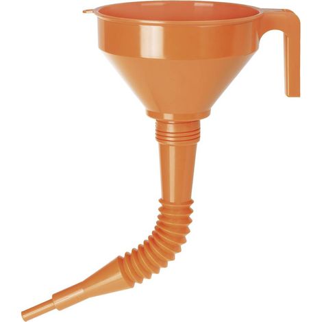 Pressol – Entonnoir plastique 1,2L – HDPE résistant à l'huile et acide – Bec flexible 330mm – Pour réservoirs de carburant voiture (1/7)