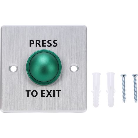 Bouton de déverrouillage de porte en acier inoxydable 12-24V, pousser pour sortir, interrupteur NO NC COM, panneau de contrôle d'accès.