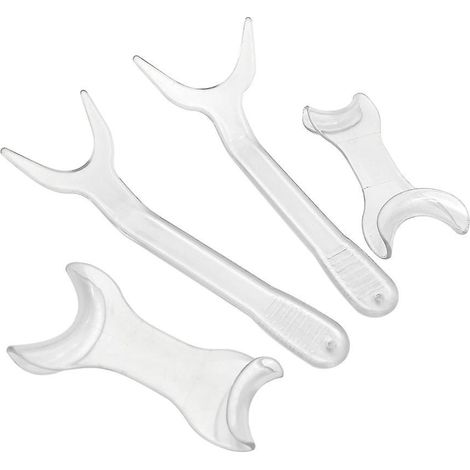 Set aus 4 Wangen- und Lippenretraktoren für die Zahnarztpraxis, intraoraler kieferorthopädischer Mundöffner.