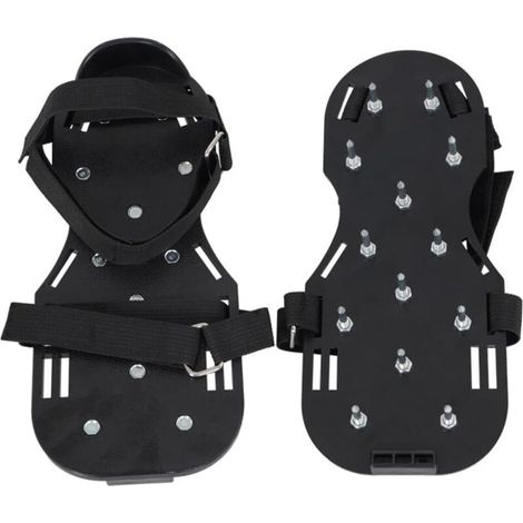 Chaussures ameublissantes pour le jardin - idéales pour l'aménagement paysager et le jardinage - longueur des clous : 3,6 cm, 1 paire, noires