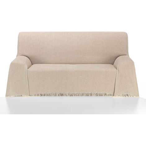 Couvre-lit Multifonction, Toucher Extra Doux, 180 x 260 cm, pour canapé ou lit Beige (1/5)