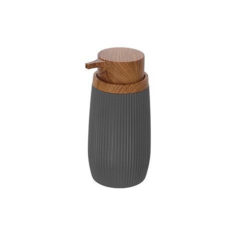 Dispenser sapone grigio linea London in plastica PS e ABS design moderno Feridras
