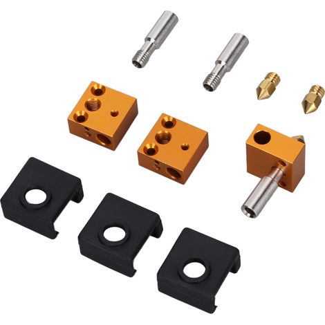 Manchons isolants en silicone, blocs chauffants en aluminium, kits d'extrudeuses pour imprimantes 3D, pièces et accessoires