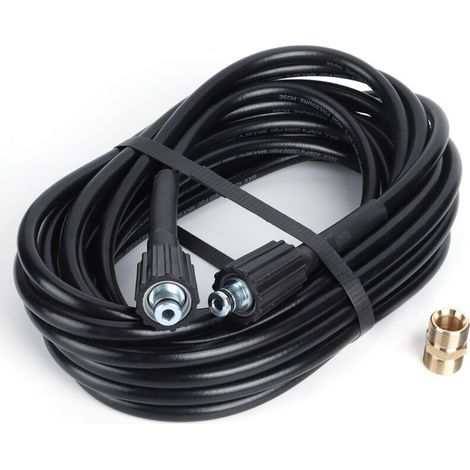 Tuyau extension 10m filetage femelle M22 avec adaptateur mâle pour nettoyage haute pression (1/4)