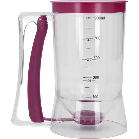 Dosatore per pastella da 900 ml, strumento da cucina per dividere i liquidi di cottura, misurino per preparare pancake e cupcake. (1/5)
