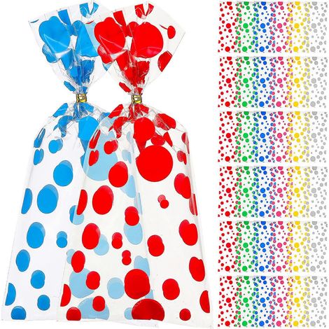 100 sachets en cellophane pour friandises, bonbons et cadeaux d'invités (anniversaire, mariage). (1/5)