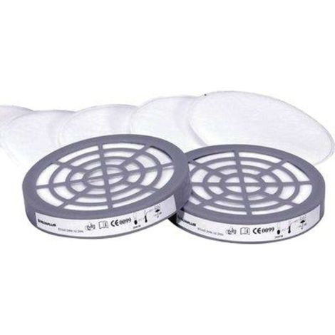 FILTRO X RESPIRATORE A MASCHERA M6400 DELTAPLUS - M6000 PRE P2 CF=PZ 6 + 2 ADATTATORI - 1 confezione