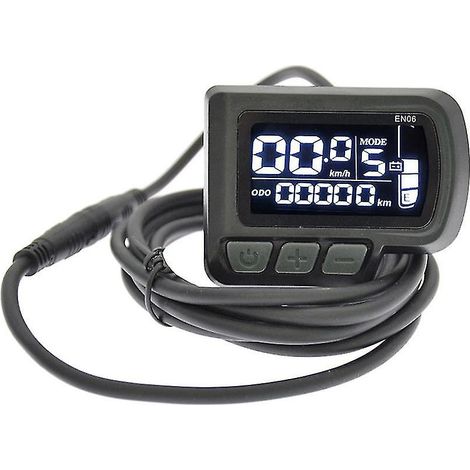 Écran LCD 24 V, 36 V et 48 V pour vélo électrique EN06, petit format, étanche, prise 5 broches. (1/5)
