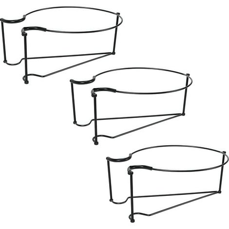Lot de 3 jardinières en métal à suspendre avec revêtement antirouille - Sans outils - Pour clôture, terrasse, porche, extérieur et intérieur - Pour plantes grasses, herbes aromatiques, petites (1/5)