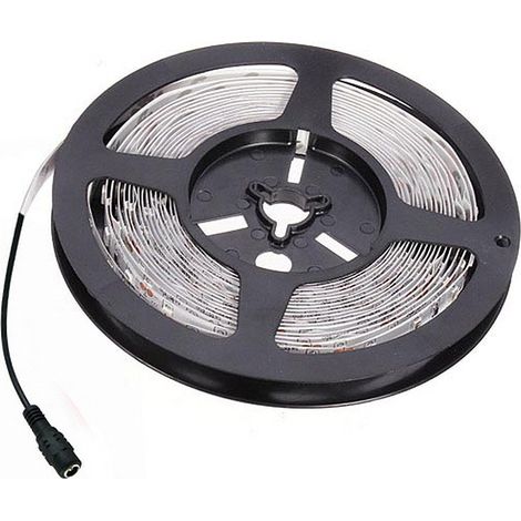 RUBAN 300 LED SMD 5050 FLEXIBLE 5M ADHÉSIF LUMIÈRE FROIDE IP65 14,4 W/MT