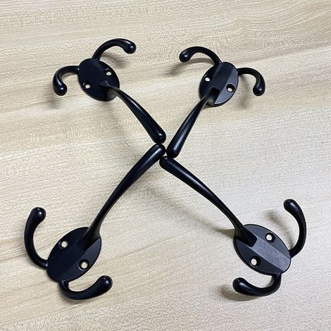 Lot de 4 patères murales rétro pour porte-manteaux de salle de bain ou de cuisine. (1/5)