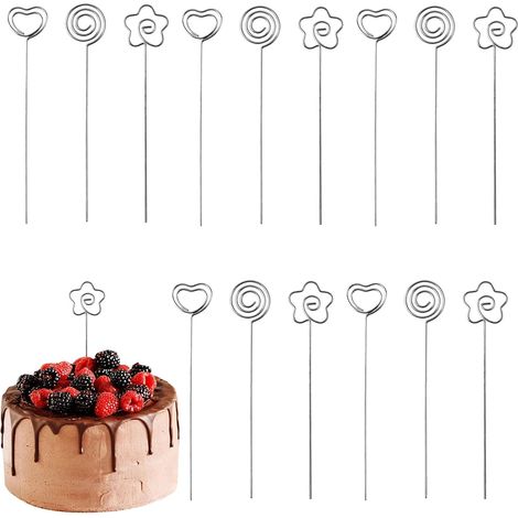 Lot de 60 supports photo en métal - Avec pinces - En forme de cœur - Rond et en forme de fleur - Porte-photo - Pour fête et mariage (1/5)