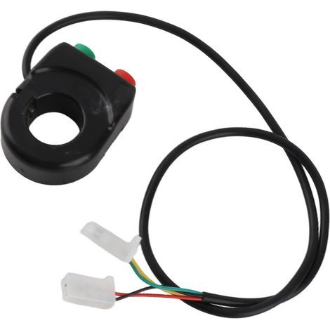 Commutateur Double Bouton Noir pour Motocyclette et Scooter - Tête Lumière et Klaxon 12V (1/5)