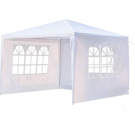 Tonnelle Barnum Pliant ,Tonnelle Tente Pavillon de Jardin Tente de Réception，pour Fête/Mariage/BBQ (3X3M, 3 Bâches)