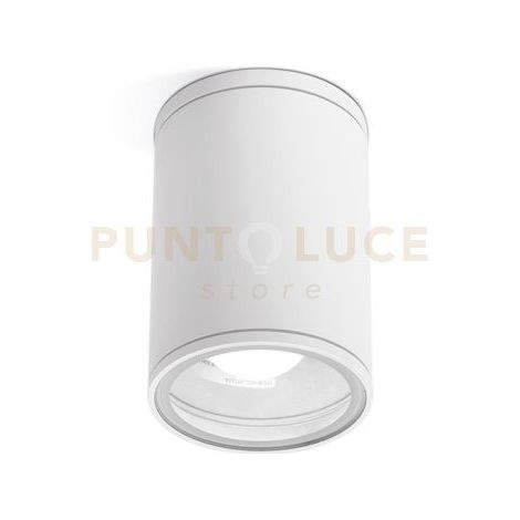 GES1001- PLAFONIERA ALLUMINIO BIANCO 1 LUCE ATTACCO E27 IP65