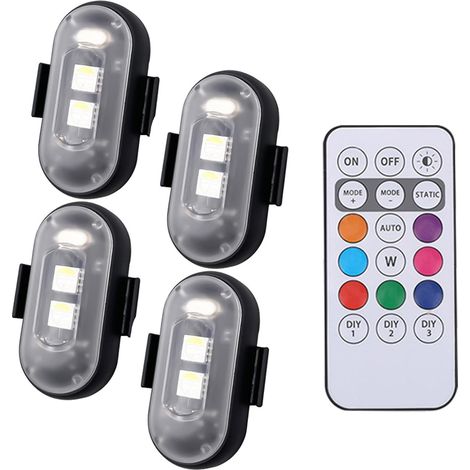 Feux d'avertissement LED universels multicolores pour moto, vélo (1/5)