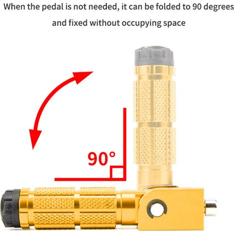 Reposapiés universales plegables antideslizantes de aluminio para motocicleta, 2 piezas, M8, para diversos vehículos. (1/5)