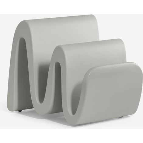 Portariviste di design in polietilene per salotto Wave - Silver