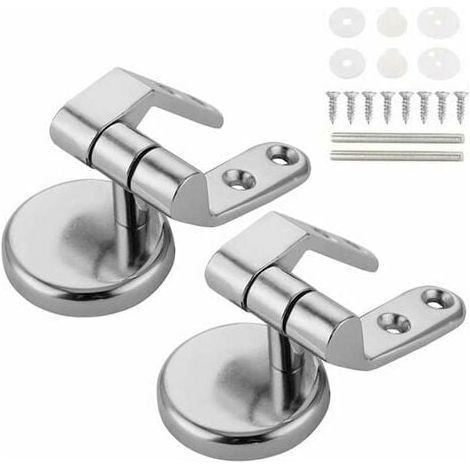 Bisagras de repuesto para asiento de inodoro, bisagras de aleación de zinc para asiento de inodoro de madera, resina y MDF. (1/3)