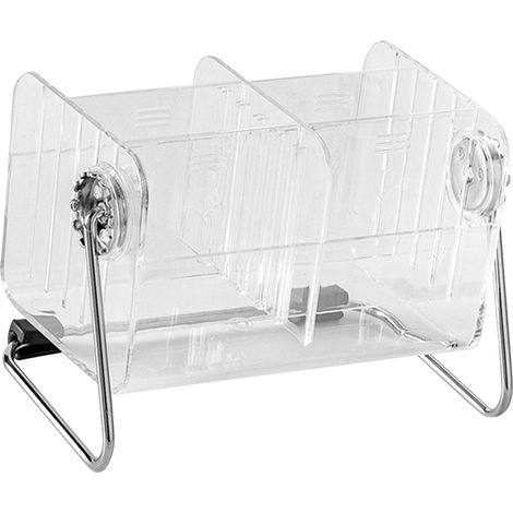 Organisateur de Bureau Rotatif - Acrylique Transparent et Métal - Design Moderne Compact 18x12.5cm - Rangement Stylos et Fournitures (1/5)