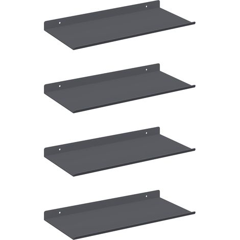 Maison Exclusive - Schwebendes Regal 4 pcs Anthrazit 40 x 18 x 2,