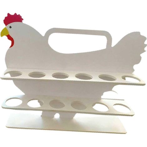 Support à œufs en forme de poule, panier de rangement et présentoir pour comptoir de cuisine (1/4)