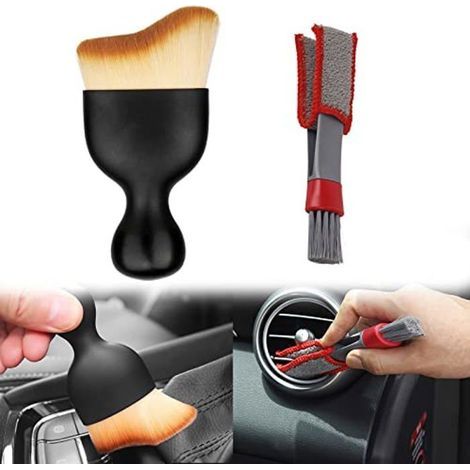 Auto-Innenreinigungsset, 2-teiliges Auto-Detailing-Bürstenset, Autoreinigungsbürste, Innenraumbürste, Detailbürste (1/5)
