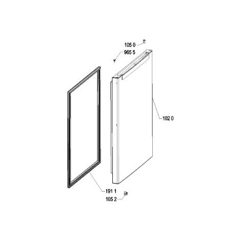 PORTE CONGELATEUR INOX/OX REP1020 pour REFRIGERATEUR...