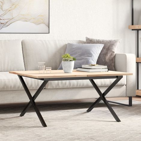 Couchtisch-Gestell in X-Form 80x70x43 cm Stahl