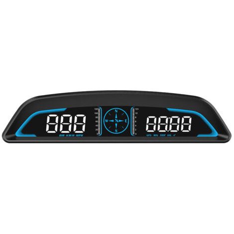 G3 Affichage Tête Haute HUD Universel pour Voiture Électrique et Thermique - Moniteur de Vitesse GPS + OBD2 avec Affichage Numérique, Écran Multifonction 5.5 Pouces, Alarme de Dépassement, Installatio