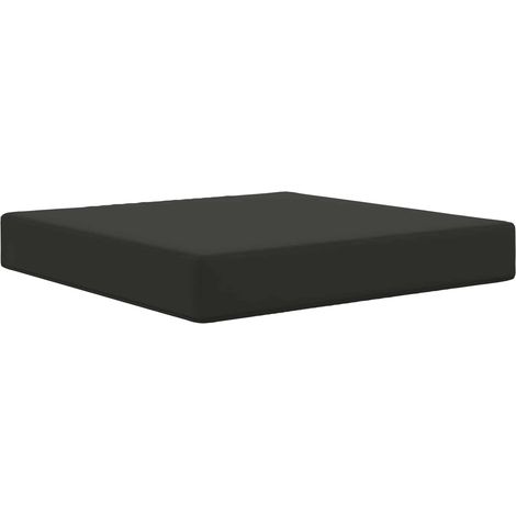 Coussin de canapé d'extérieur Noir 60 x 60 x 8 cm Polyester