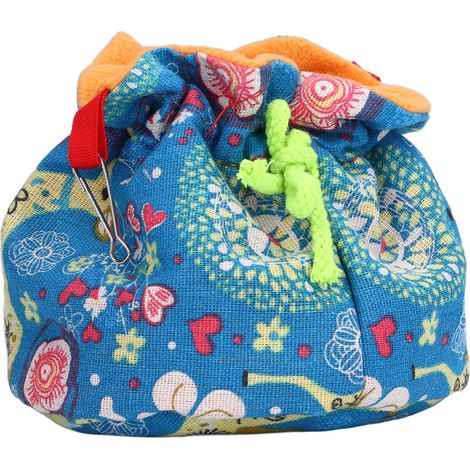 Nid douillet en peluche pour perruche, chaud et sécurisé, pliable et portable, gain de place, rangement facile. (1/5)