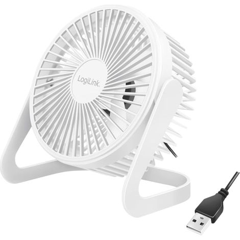 Ventilateur de bureau USB 6" 40dB - Blanc - 2 niveaux (1/5)