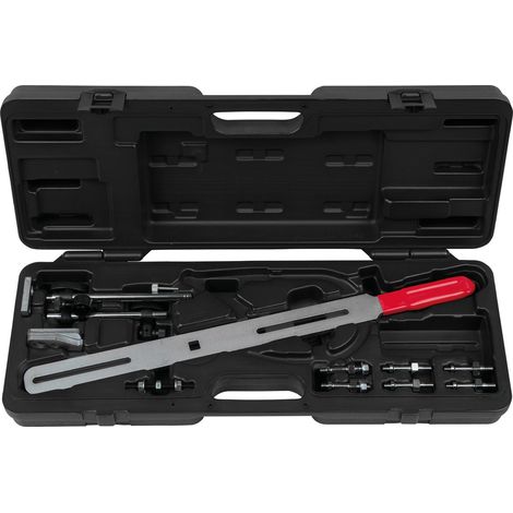 KS-Tools 150.2435 Zweimassenschwungrad Prüfwerkzeu g ohne Winkelgradscheibe und Messuhr, 15-tlg. (1/4)