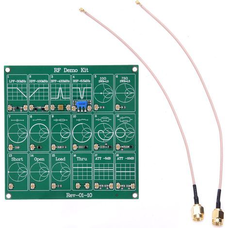 Cocoarm RF Demo Kit Carte de Test Radiofréquence Module de Test RF avec 18 Modules Fonctionnels et 2 Cordons Patch UFL pour L'Apprentissage de L'Étalonnage D'Analyseur de Réseau. (1/5)