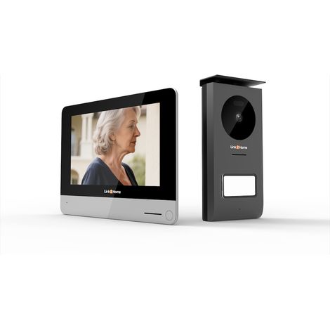 Portier vidéo WiFi avec écran - LINK2HOME - Écran tactile 7'' - Notification smartphone - Caméra 1080p grand angle 120°