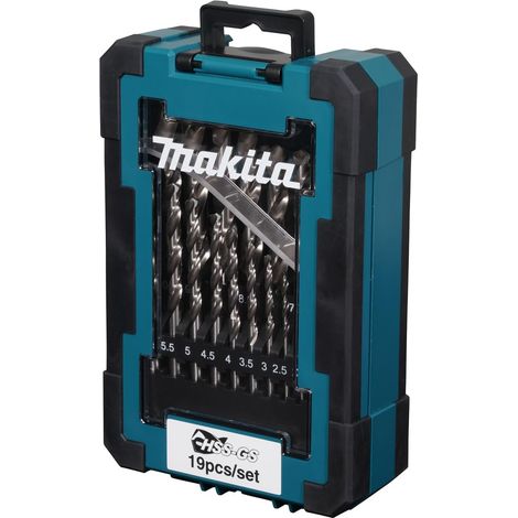 Estuche brocas cilíndricas HSS metal 19 unidades MAKITA