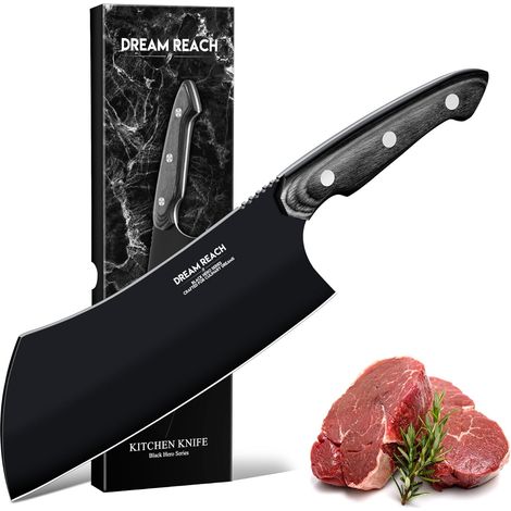 Kitchen Knife, Chef Knife for Cutting Meat, Fish, Vegetables and Fruits, Ergonomic Wooden Handle (1/5)