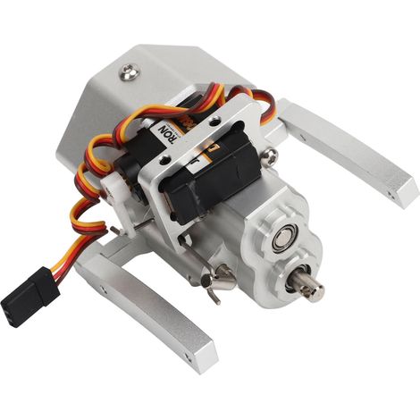 Boîte de vitesses RC avec boîtier de transfert en alliage d'aluminium anodisé, kit de boîte de vitesses RC de précision avec arbre pour SCX10 1/10, empattement 313 mm, argent (1/5)