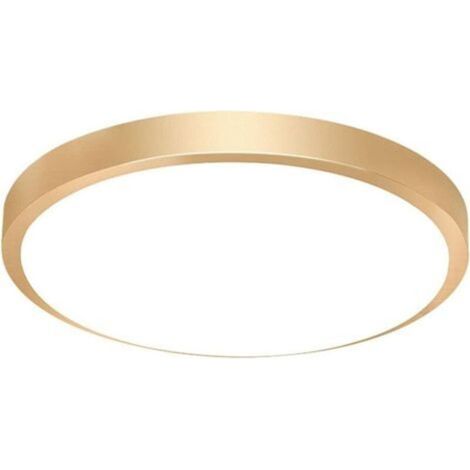 À Grain De Bois Plafonnier Led Encastré,Ultra-Mince Moderne Luminaire Plafonnier, 24W 3000K/4000K/6000K SéLectionnable,Rond Plafonnier Salle De Bain Pour Salon,Cuisine,Couloir (1/5)
