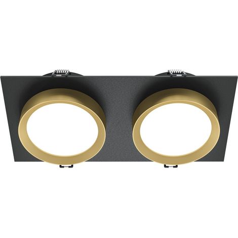 Maytoni Hoop Spot encastré double noir et doré 2xGX53