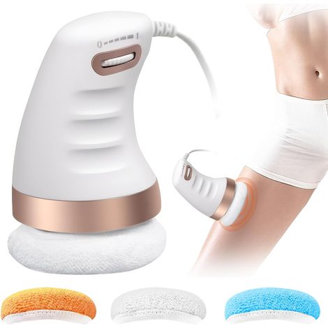 Masseur Anti Cellulite Electrique,cellulite avec 3 coussins de lavage, pour le ventre, les fesses et les jambes, raffermir et glisser la peau (blanc) (1/5)