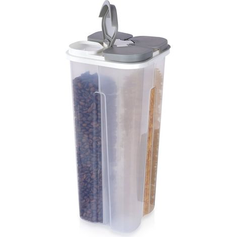 Contenitore portaoggetti con 4 scomparti per alimenti secchi