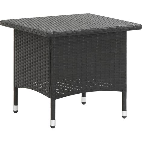 Beistelltisch Schwarz 50x50x47 cm Poly Rattan