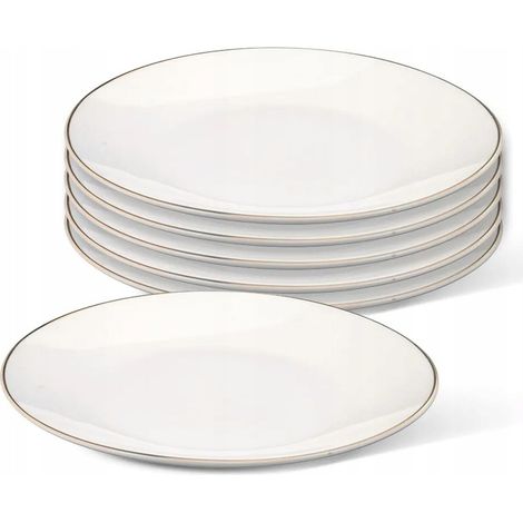 Dessertteller, Set, Altom Design Bella Złota Linia, 20 cm, 6-teilig