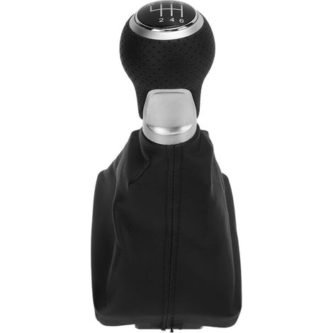 Pommeau de levier de vitesse à 6 vitesses pour voiture, lettrage blanc, remplacement ergonomique pour A6 C6 2004-2011 LHD, anneau argenté