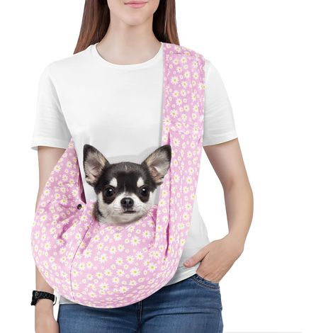Wendbare Haustier-Schultertasche mit Sicherheitsleine und Druckknopfverschluss, Aufbewahrungstasche, für Hunde und Katzen (1/5)