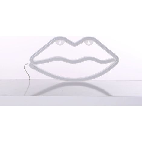 Luminaire Néon Forme De Levres - Lumière LED Décorative Murale - Pour Chambre D Enfant Salon Studio Fête Mariage - 1 Pièce (1/5)